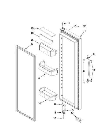 Refrigerator door parts