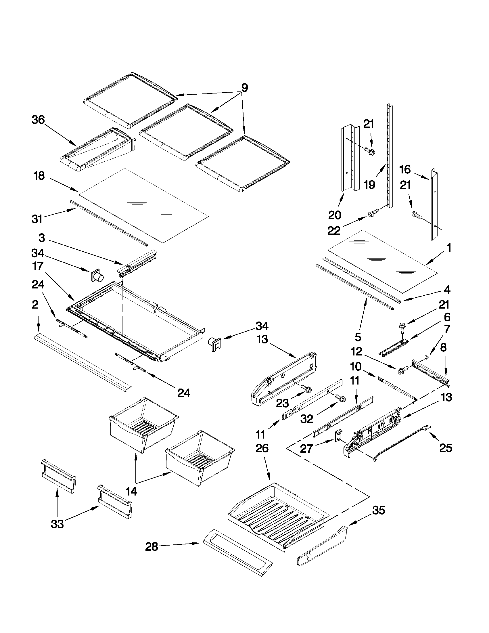 Shelf parts