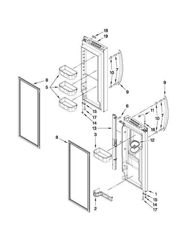 Refrigerator door parts