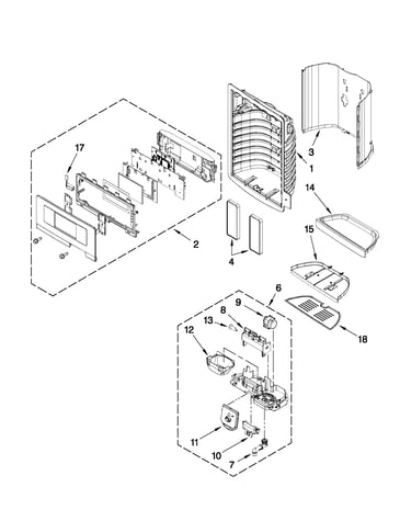 Dispenser front parts
