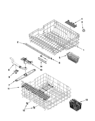 Upper and lower rack parts