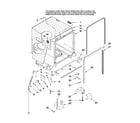 Jenn-Air JDB2150AWP1 tub and frame parts diagram