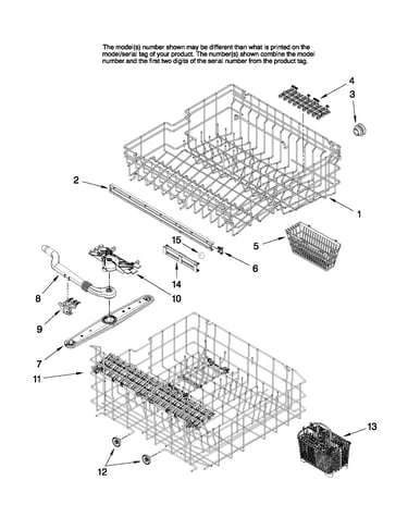 Upper and lower rack parts