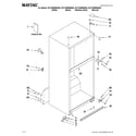 Maytag M1TXEMMWW02 cabinet parts diagram