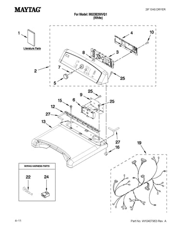 Top and console parts