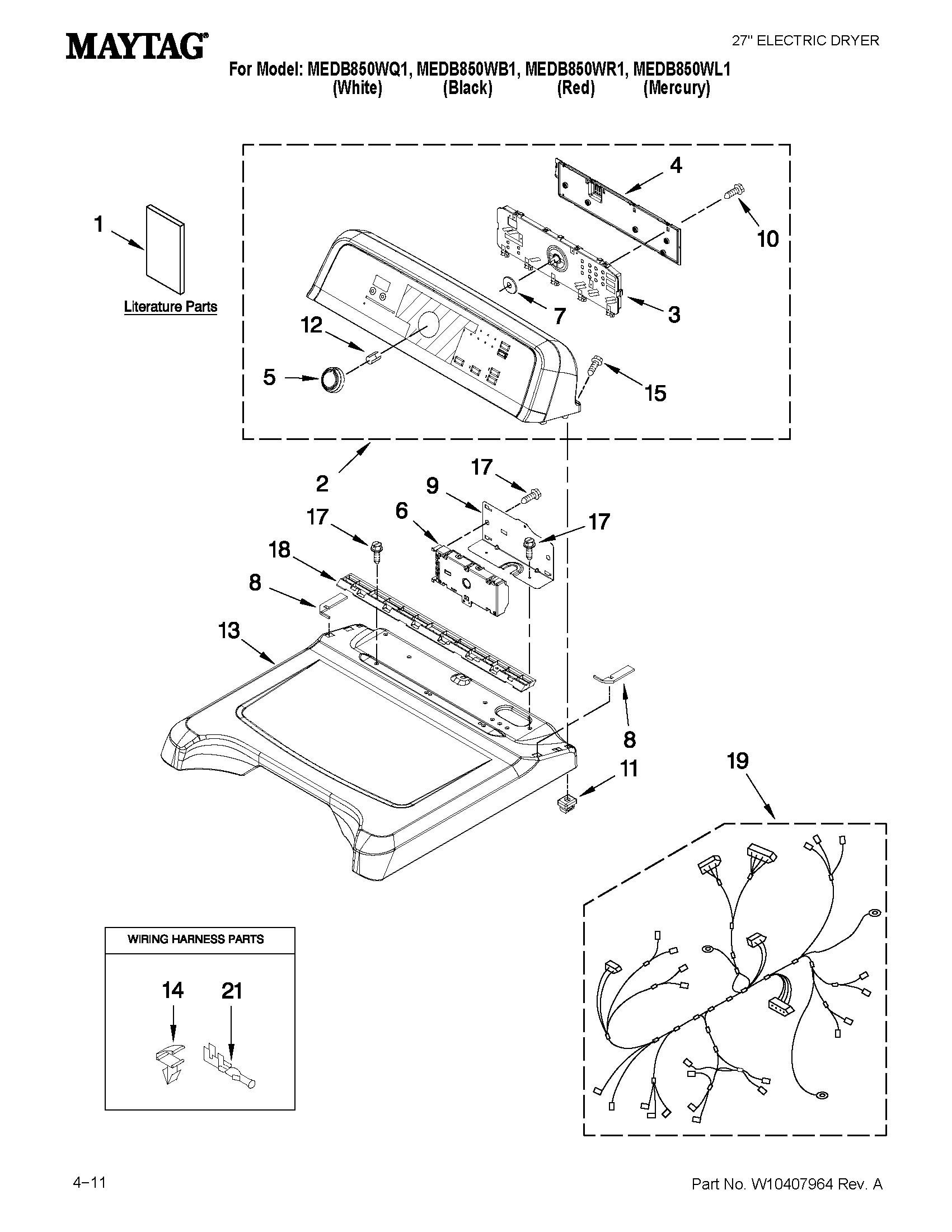 TOP AND CONSOLE PARTS