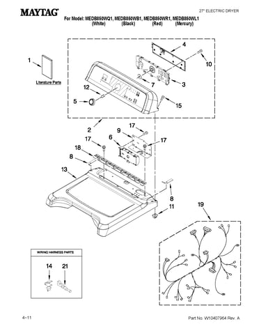 Top and console parts