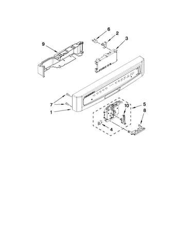 Control panel and latch parts