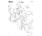 Amana NFW7300WW01 top and cabinet parts diagram