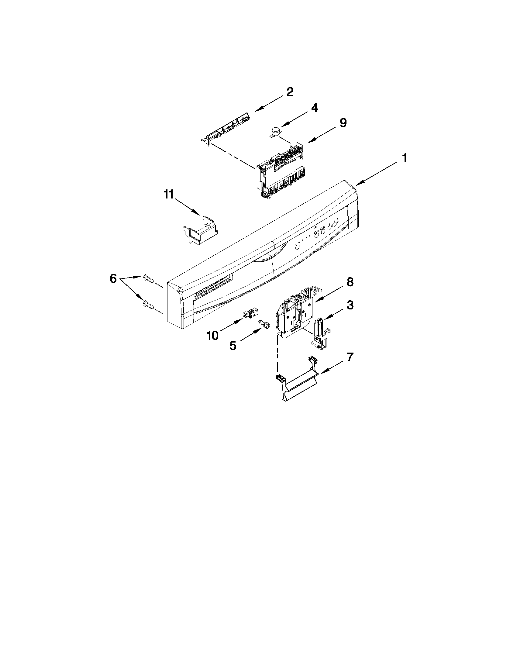 CONTROL PANEL AND LATCH PARTS