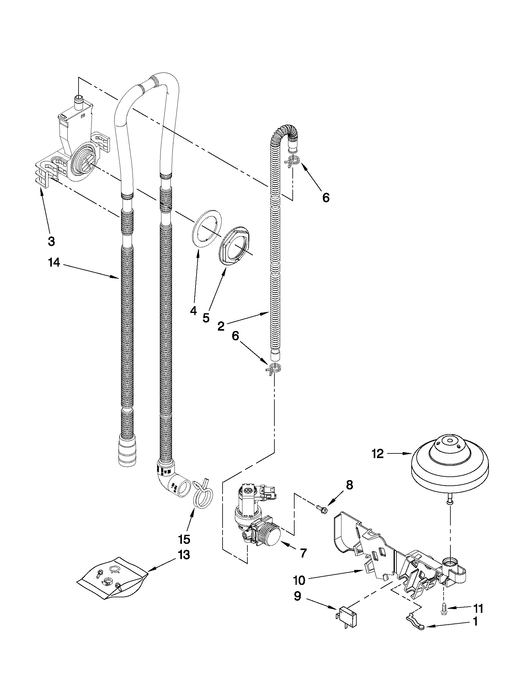 Fill, drain and overfill parts