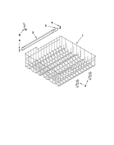 Upper rack and track parts