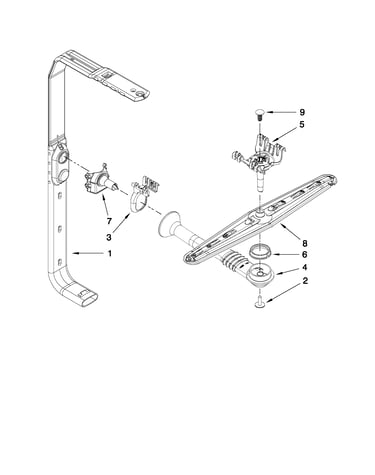 Upper wash and rinse parts