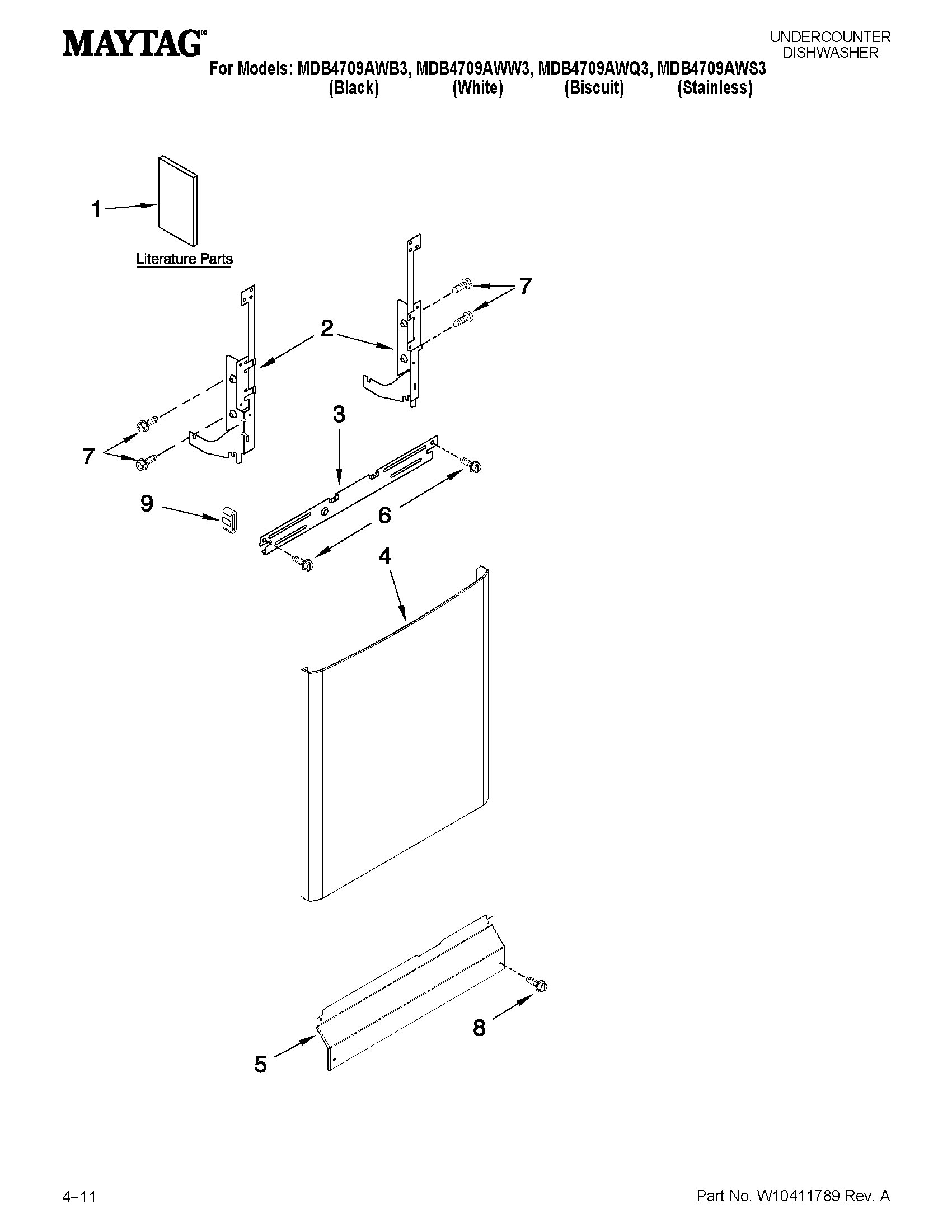 Door and panel parts