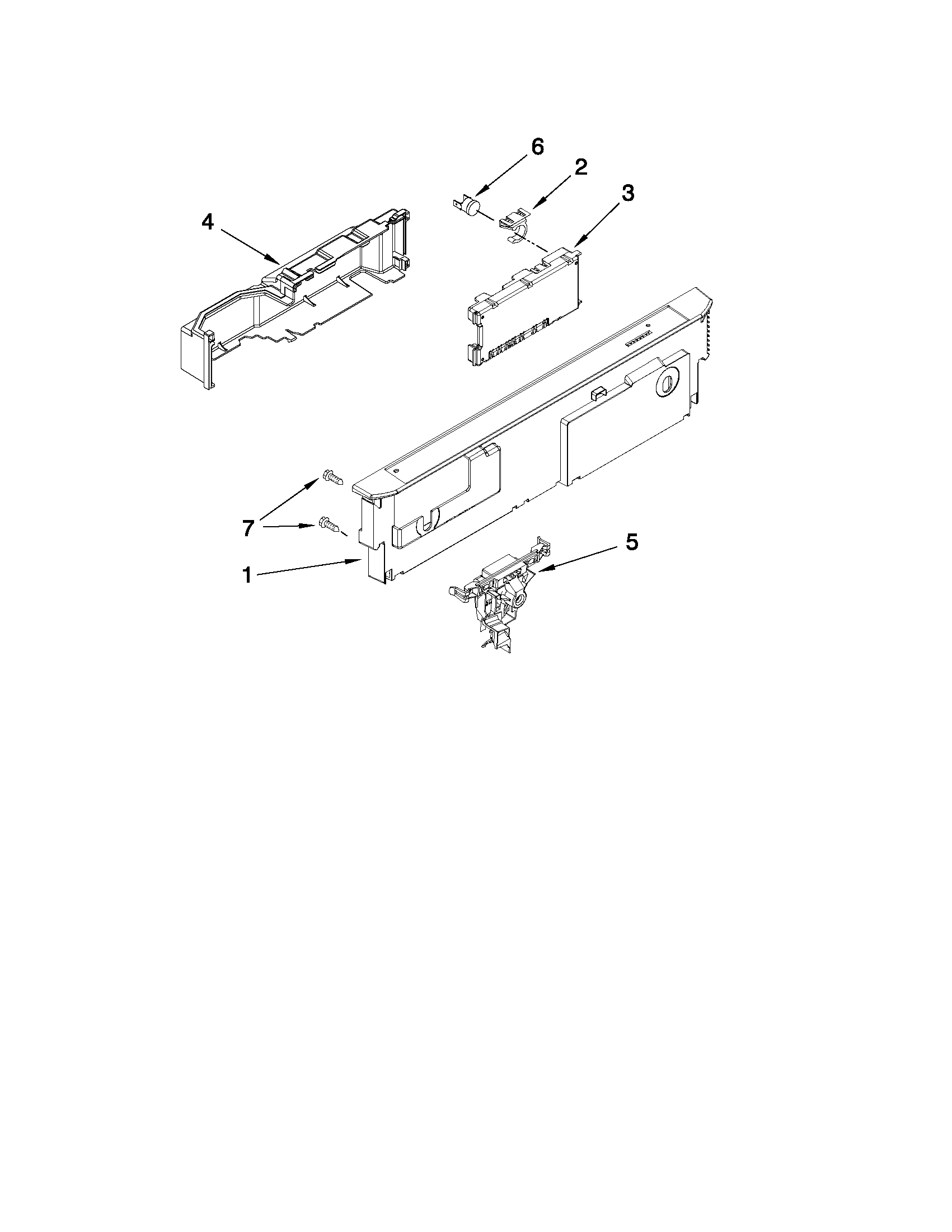 Control panel and latch parts