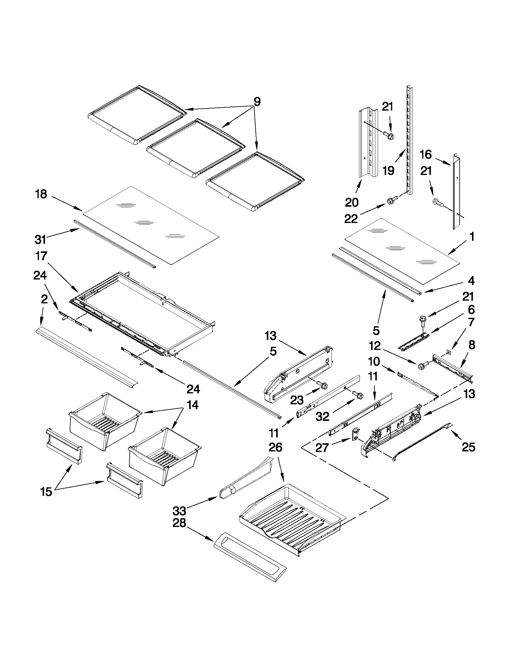 Shelf parts