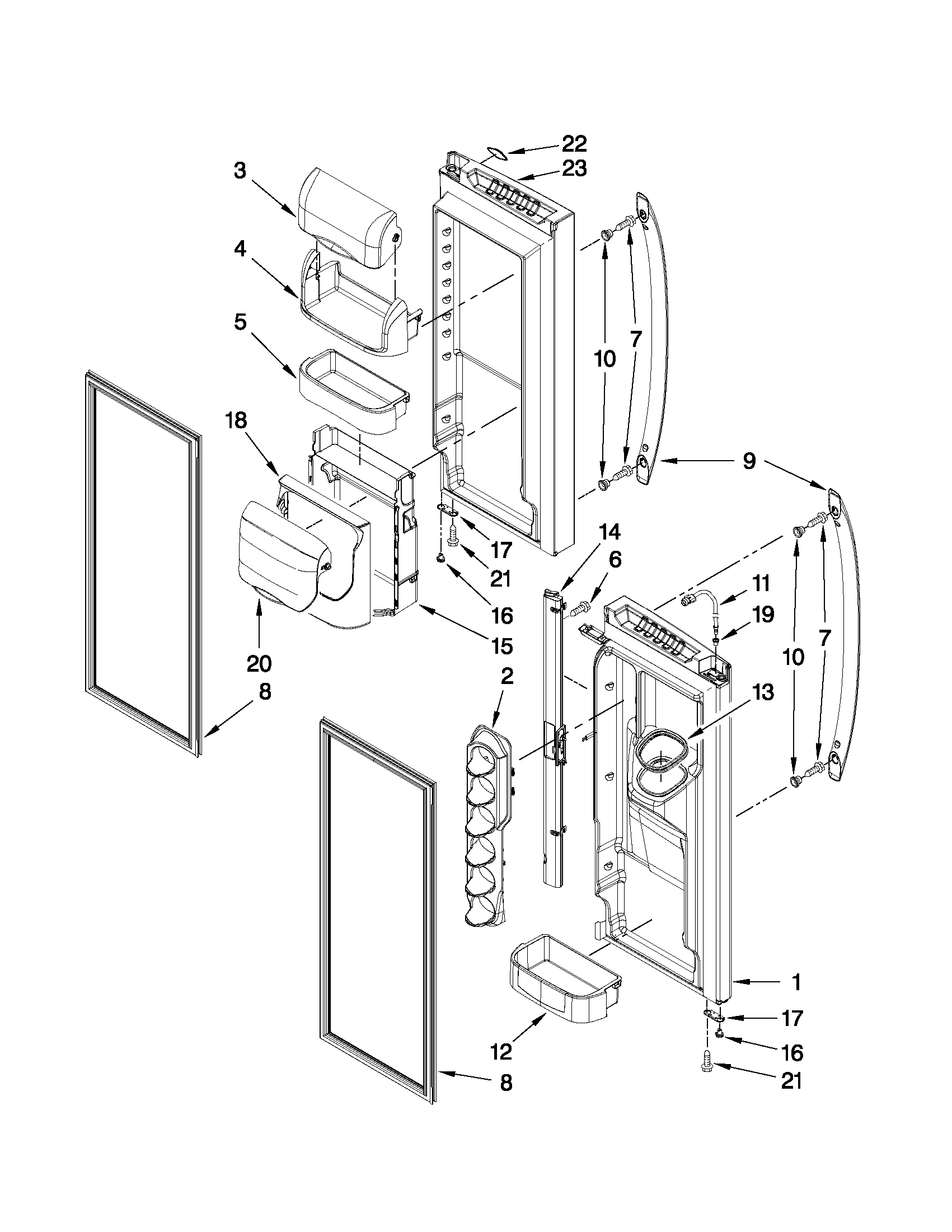 REFRIGERATOR DOOR PARTS