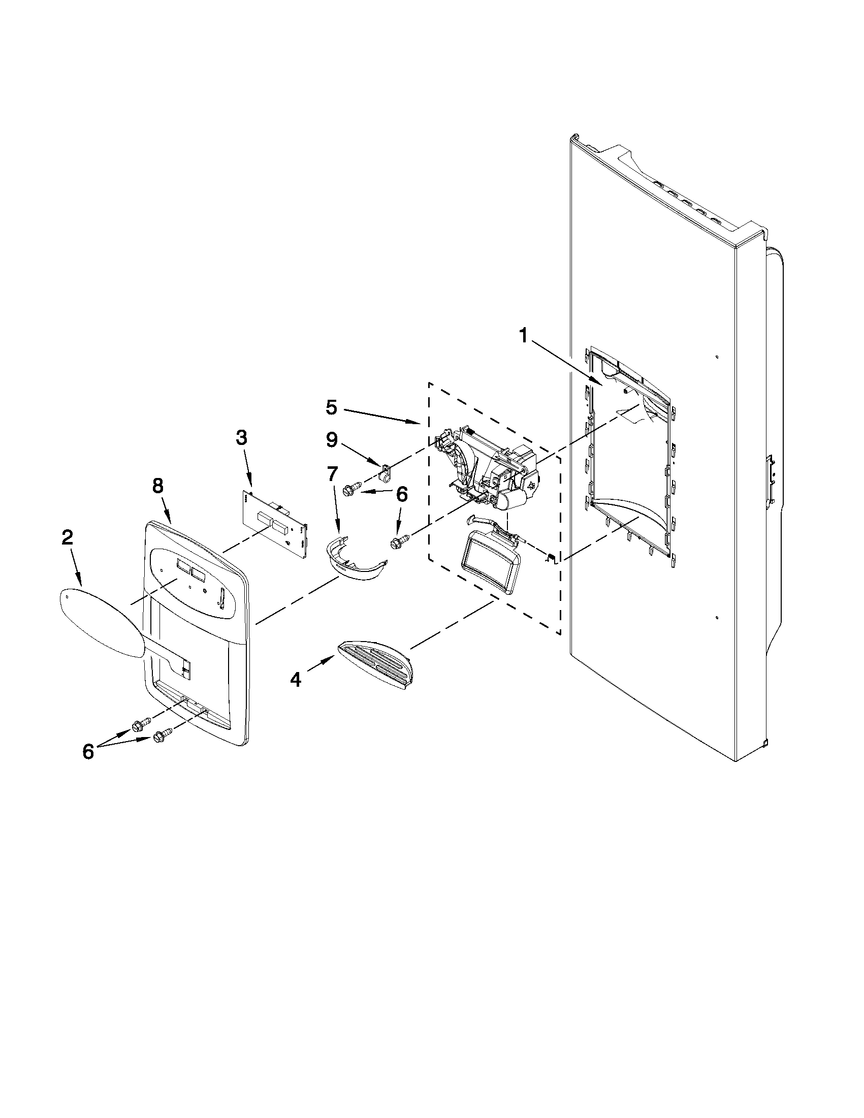 Dispenser front parts