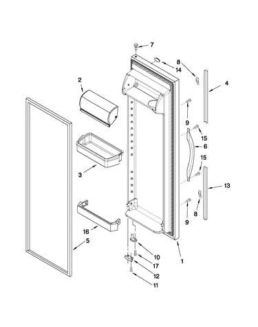 Refrigerator door parts