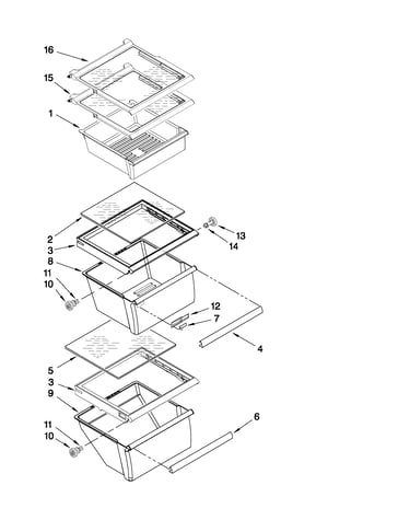Refrigerator shelf parts