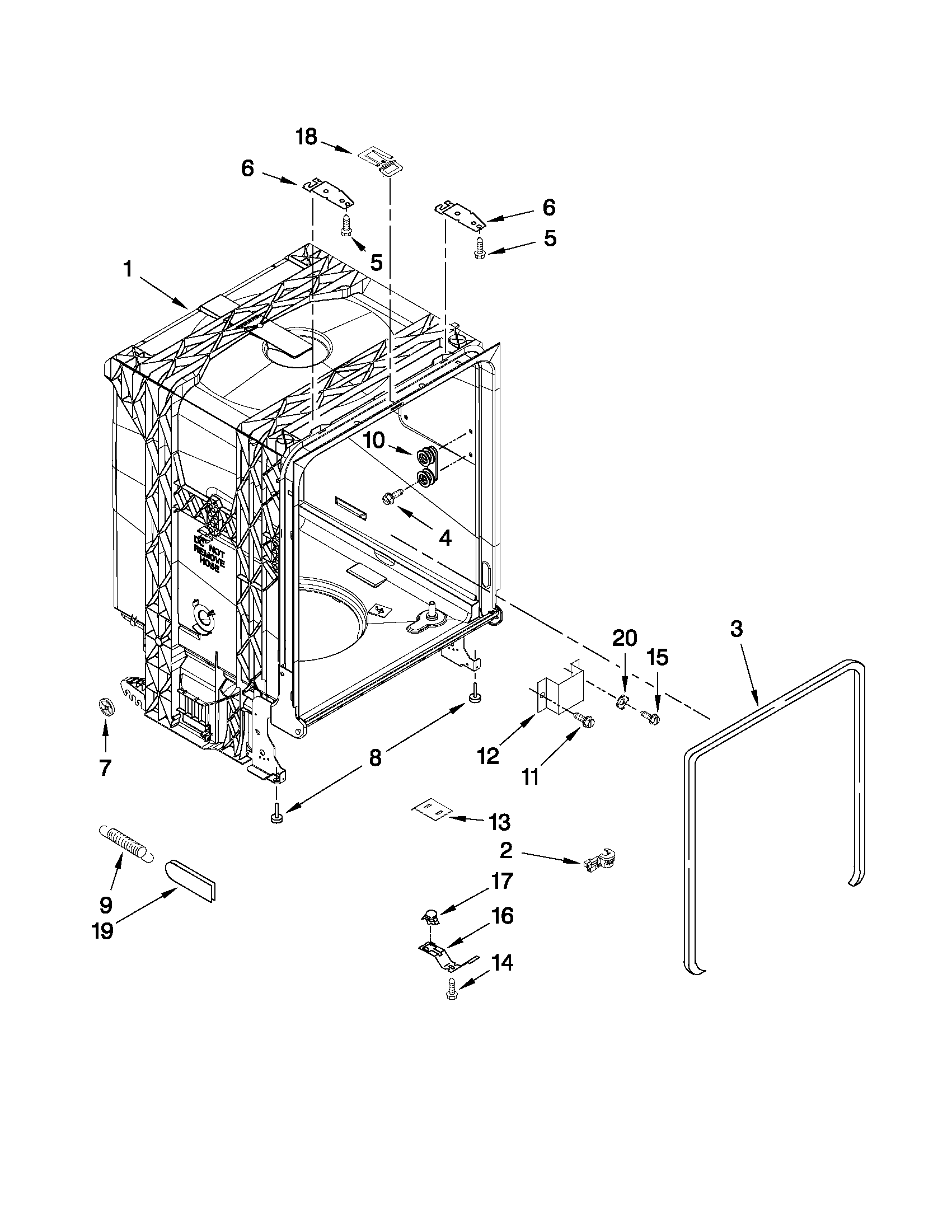 Tub and frame parts