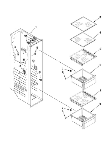 Freezer liner parts
