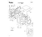 Whirlpool WFW9451XW00 top and cabinet parts diagram