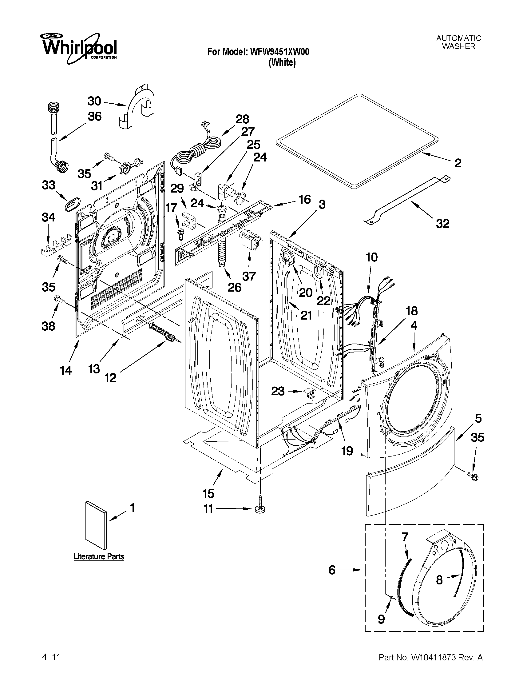 Top and cabinet parts