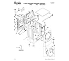 Whirlpool WFW9750WR02 top and cabinet parts diagram