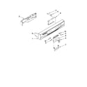 Whirlpool DU1055XTVD7 control panel and latch parts diagram