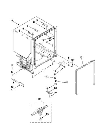 Tub and frame parts