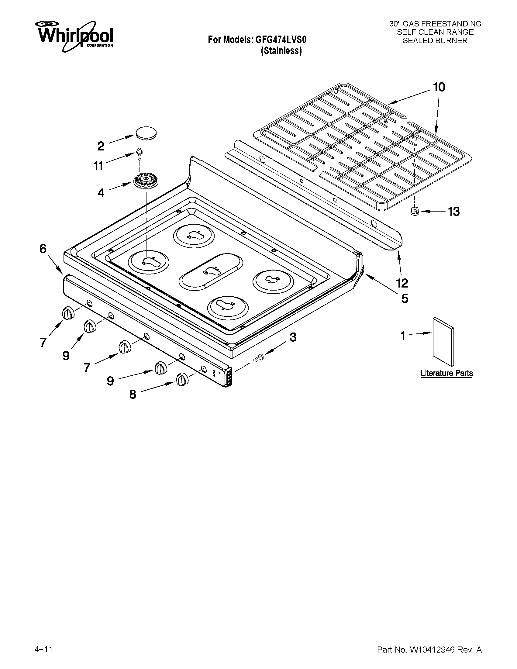 Cooktop parts