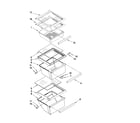 Whirlpool ED5DHEXWL03 refrigerator shelf parts diagram