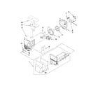 Whirlpool GI0FSAXVB06 motor and ice container parts diagram