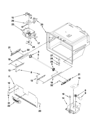 Freezer liner parts