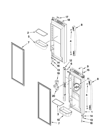 Refrigerator door parts