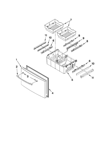 Freezer door parts