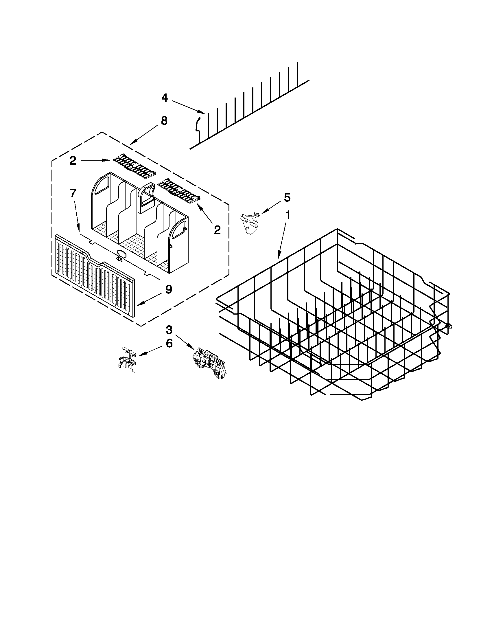 Lower rack parts