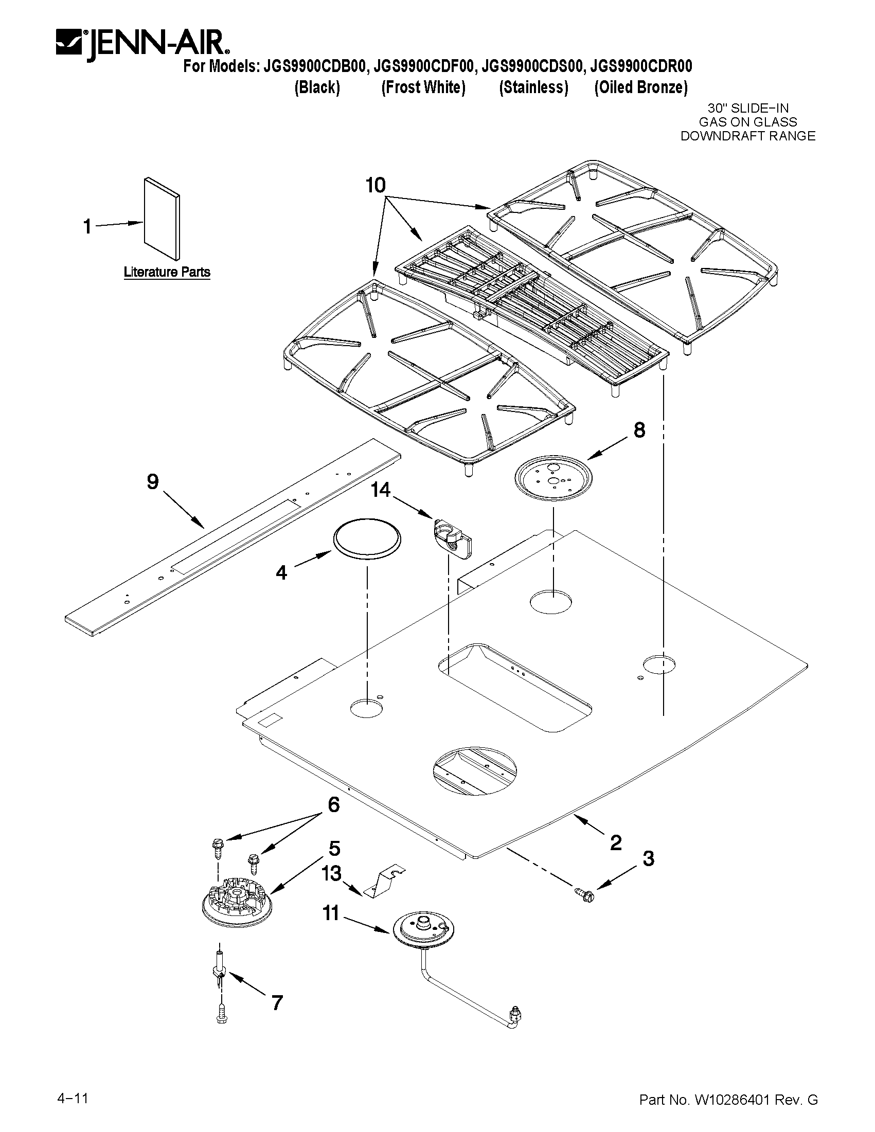 Cooktop parts