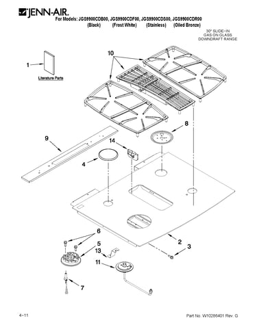 Cooktop parts