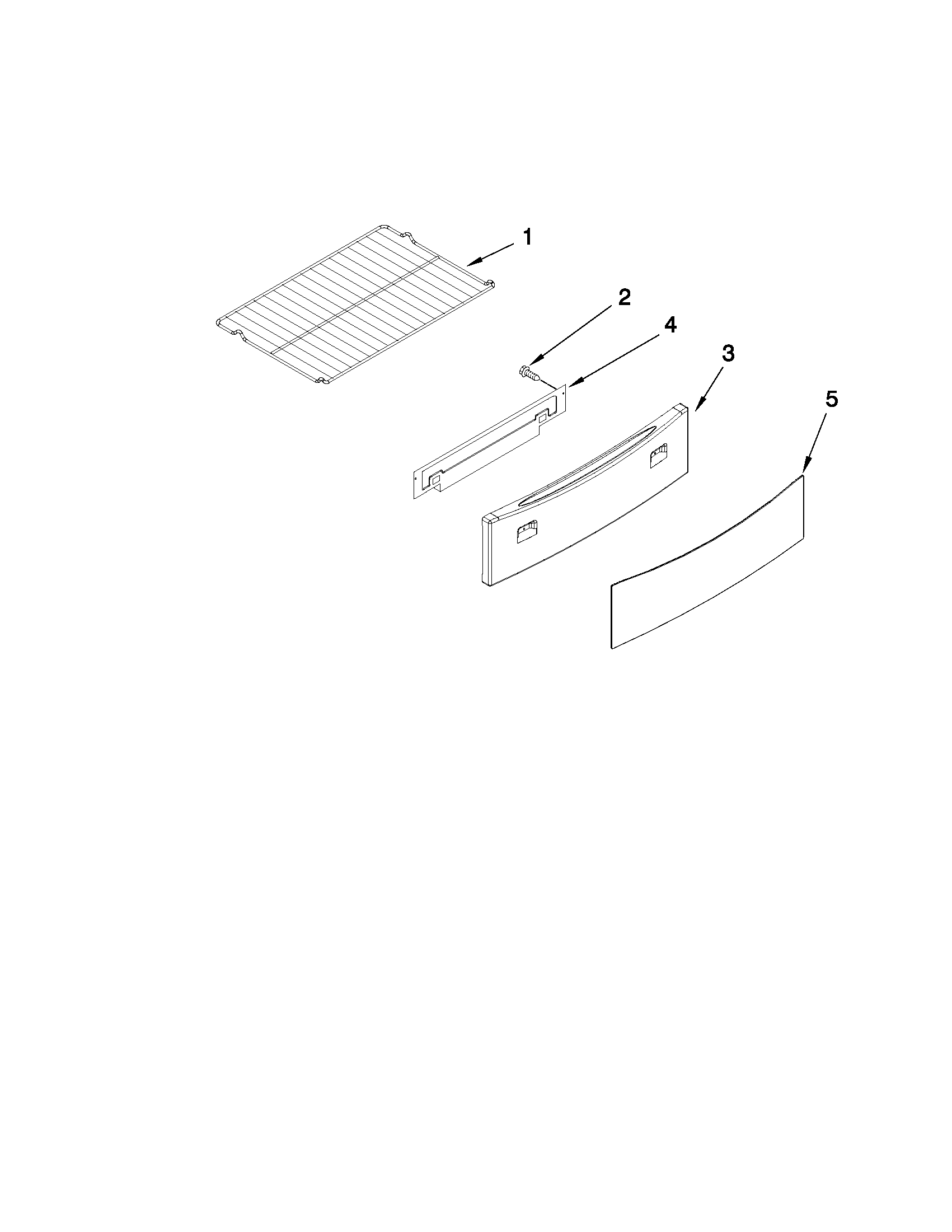 Drawer and rack parts
