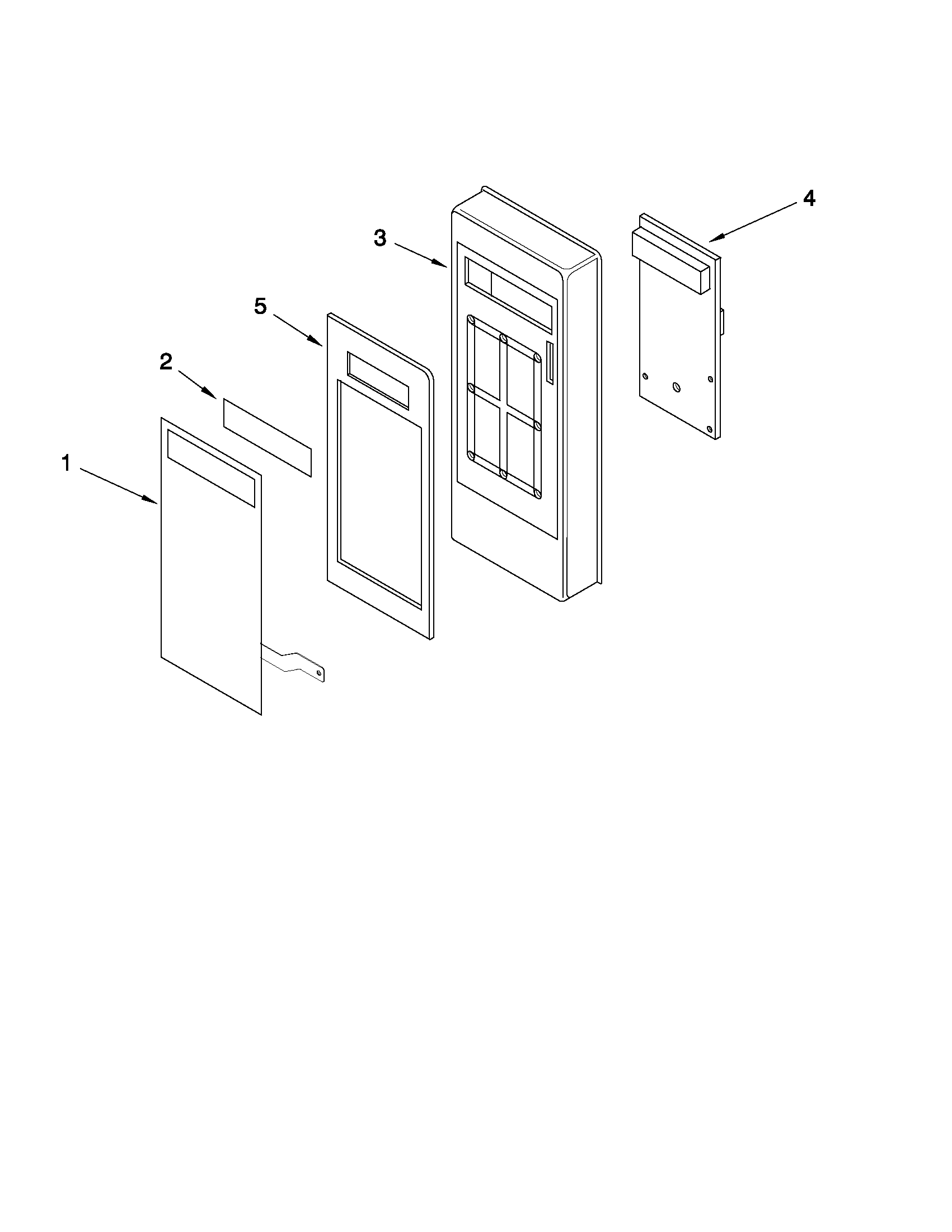Microwave control panel parts