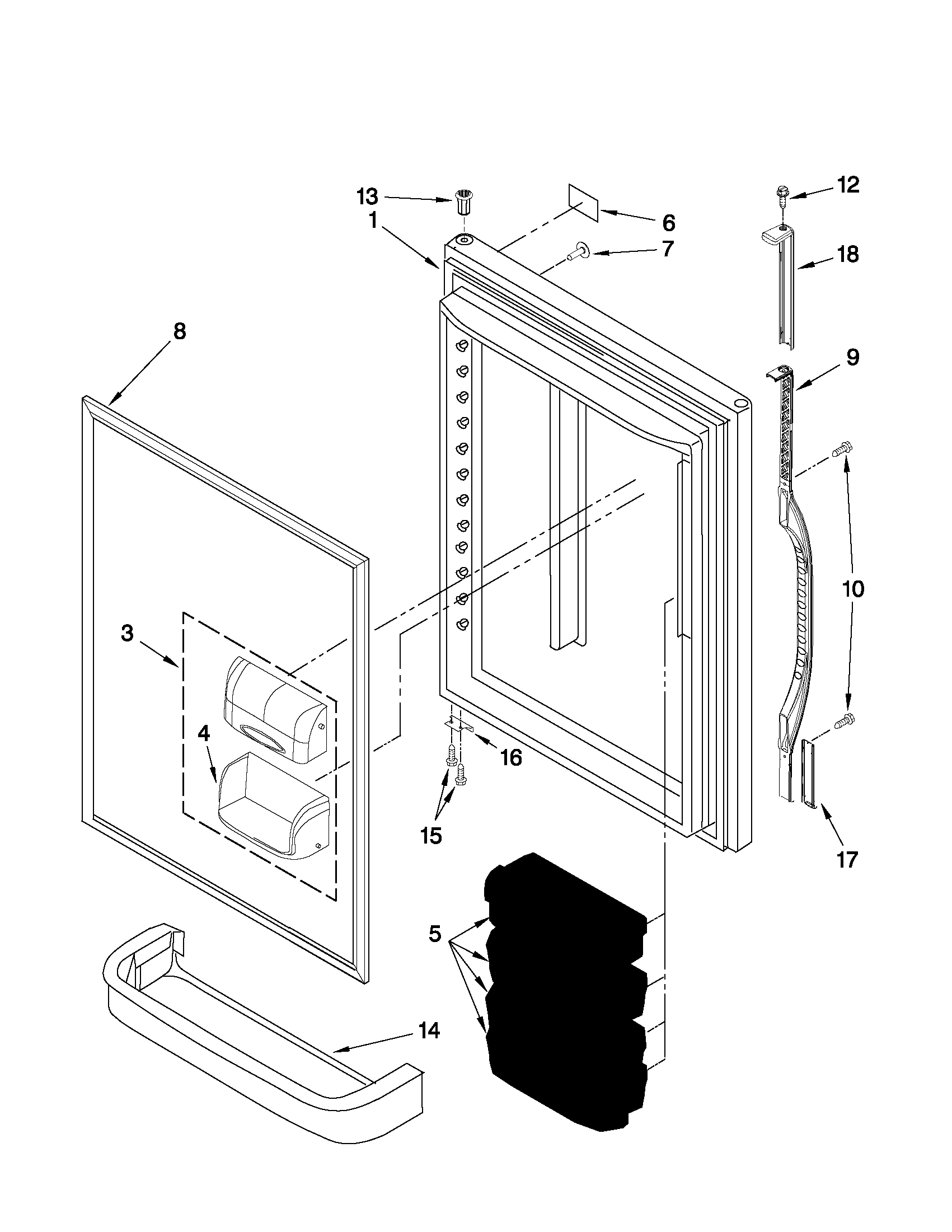 Refrigerator door parts
