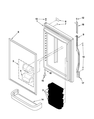 Refrigerator door parts