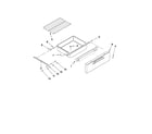 Maytag YMER8875WB1 drawer and rack parts diagram