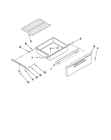 Drawer and rack parts