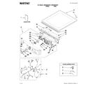 Maytag MGDE400XW1 top and console parts diagram