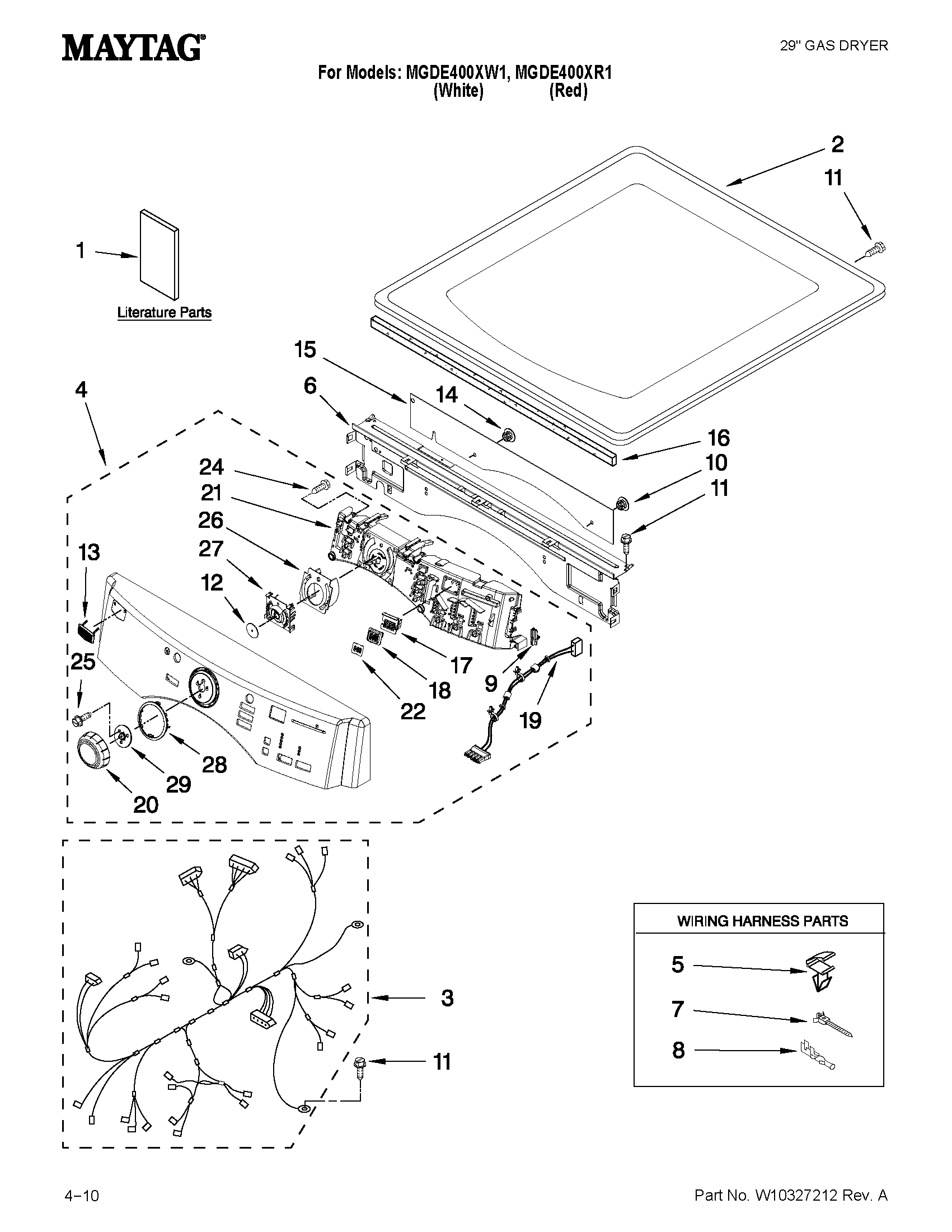 TOP AND CONSOLE PARTS