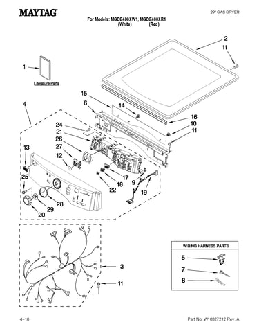 Top and console parts