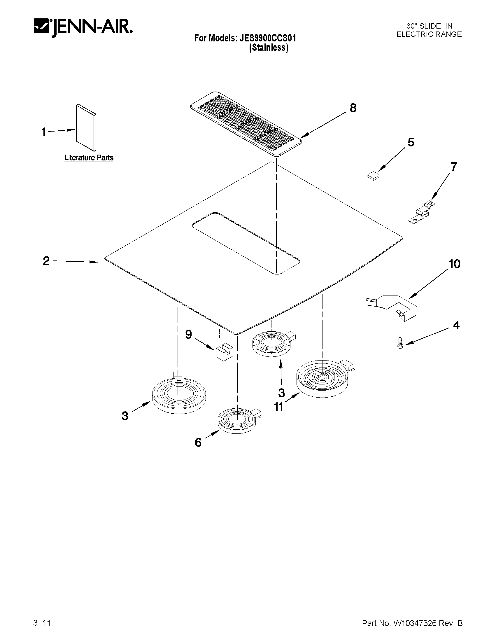 Cooktop parts